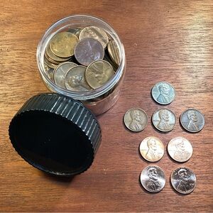 🟠 Vintage 1 Pound of Collectible Copper Pennies 1959 thru 1982 + Free Bonuses